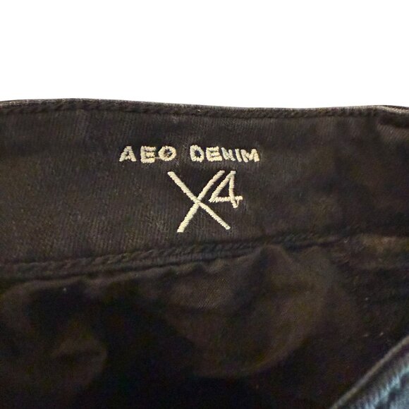 American Eagle Outfitters Hi-Rise Jegging 360 Super Stretch Black Denim Size 4 S - Picture 5 of 8